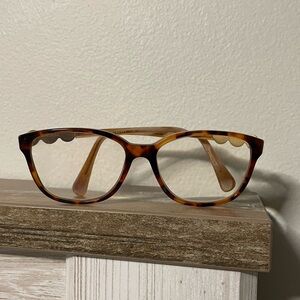 VERSACE Women's Brown Cat Eye Eyeglasses Optical Frame